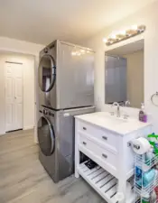 Laundry upstairs and downstairs