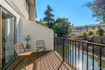 Enjoy your morning coffee on the deck.