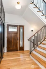 Beautiful built-ins at the entry.