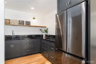 With refrigerator/freezer.