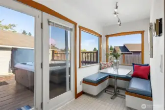 Cute breakfast nook!  Sit and enjoy your morning coffee here!