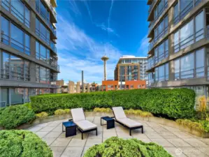 Experience iconic Seattle from your own sixth-floor terrace, perfectly framed by the Space Needle