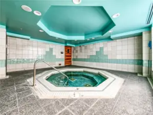 Enjoy serene evenings in the bubbling hot tub