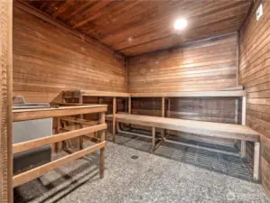 Relax and recharge in the soothing sauna