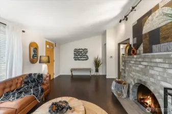 Generous wall space ideal for showcasing artwork and creating a personalized living space.