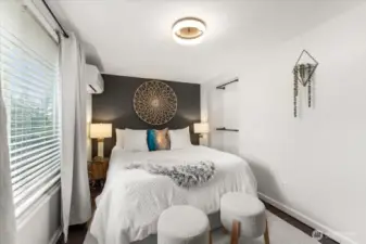 Another angle of this stylish bedroom.