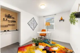 One of the two bedrooms that could also be used for a flex room.