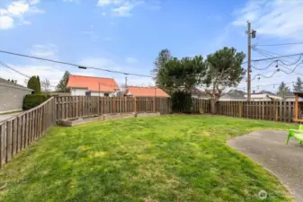 Three charming raised wooden flower beds will be ideal for flowers, herbs, or vegetables.