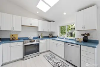 The electric range is a year old and dishwasher is two years old.