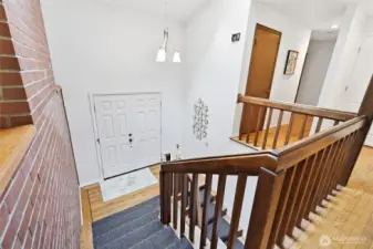Not your average split level. There's ample space in the entryway.
