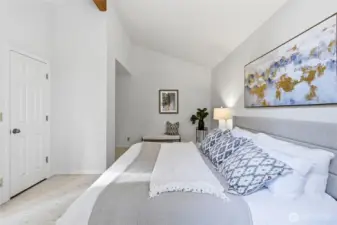 The primary bedroom has a walk-in closet.