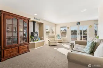 Backyard access from family room onto back deck