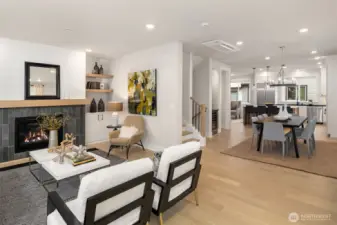 Open-concept living and dining spaces designed for comfortable everyday living and effortless entertaining.