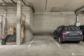 A secure garage parking spot + 3 storage units!