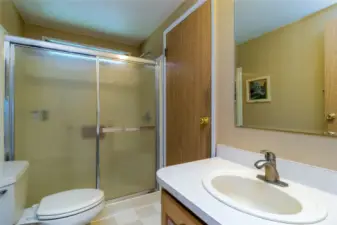 3/4 Bathroom with large walk in shower
