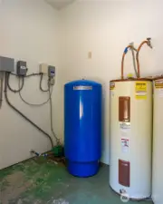 Water and mechanical room is on the back of the carport.