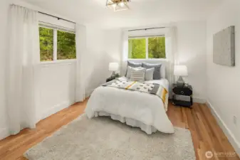 2nd bedroom is a great size and also has hardwood floors!