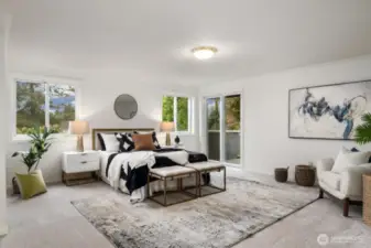 Expansive primary with private deck