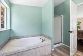 Soaking tub in primary