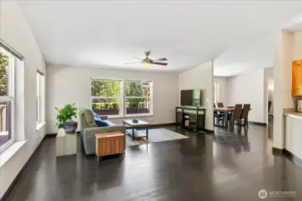 Living and dining rooms