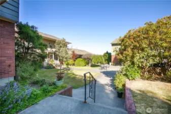 Orchard Terrace Condo Complex,  fruit trees, manicured grounds and walkways