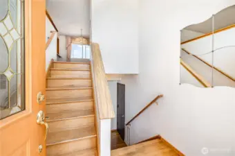 Inviting split-entry design welcomes you inside.