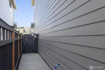 Gate access from backyard to front of home