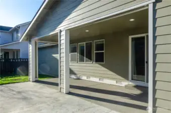 Great covered patio to use all year.