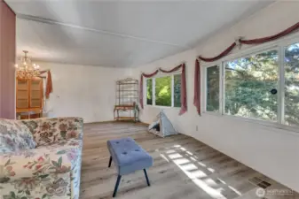 Lots of windows that look out to the beautiful community park!