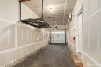 2 car tandem garage w ith storage.