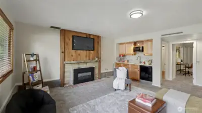 Includes custom wet bar!