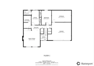 Downstairs floor plan.