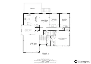 Upstairs floor plan.
