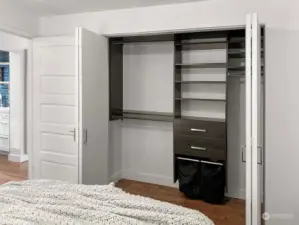 Large closet with organizers!