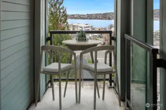 Sweet view balcony. Virtual staging.