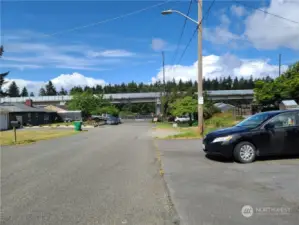 View of the Light Rail from 127th street.  Plenty of parking spaces in the front street of the house.