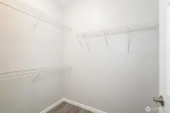 Walk-in closet in master.