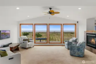 Endless ocean view from entry and living room