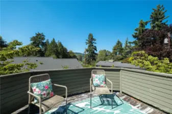 Deck off the primary bedroom
