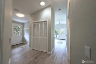 Plenty of room in this laundry located centrally to the bedrooms, bathroom and back door with handicap ramp.