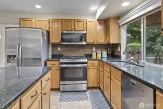Enjoy a full stainless steel appliance package and all appliances are included.