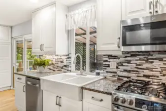 Kitchen with SS appliances