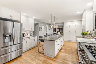 Kitchen with tons of storage and perfectly placed island