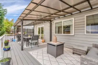 expansive deck off the kitchen