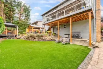 Turf backyard