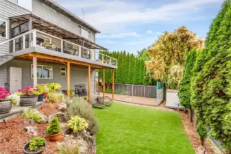 back terraced yard