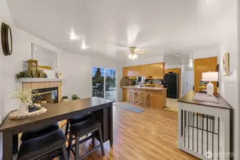 Use this space as a Breakfast Nook or another sitting area