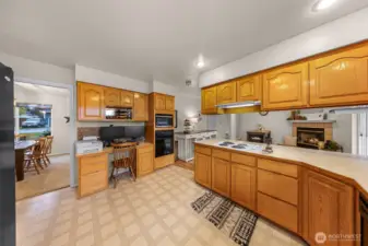 Custom built in desk