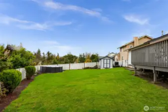 Pool and storage shed