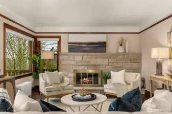 Wood Burning Fireplace